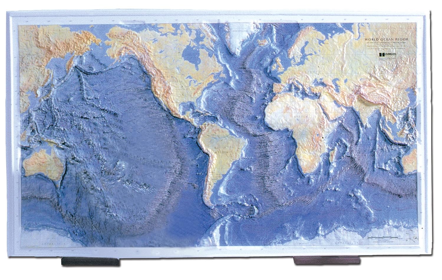 Hubbard Scientific Ocean Floor Raised Relief Map 26 X 39