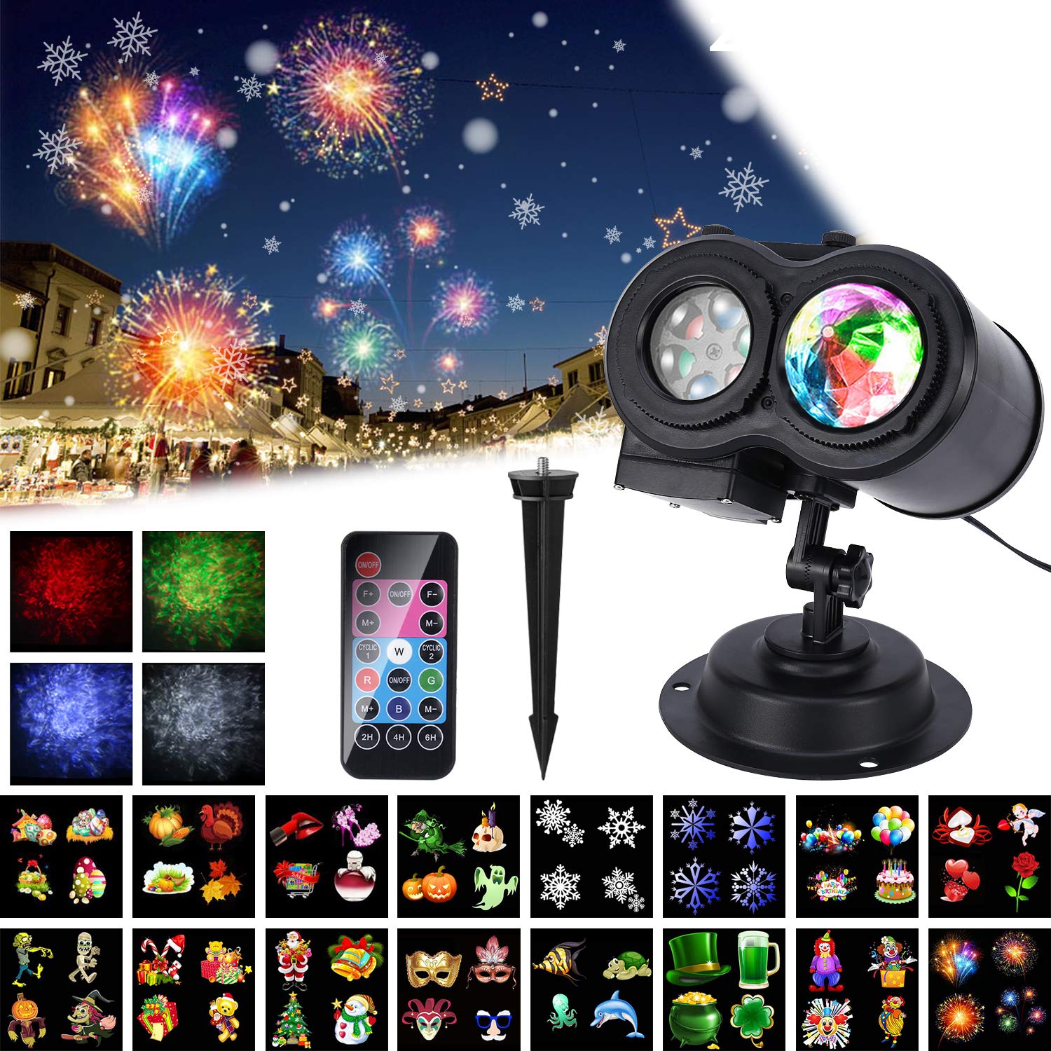 Projecteur Lumière Noël Lampe de Projection Décoration pour Fête