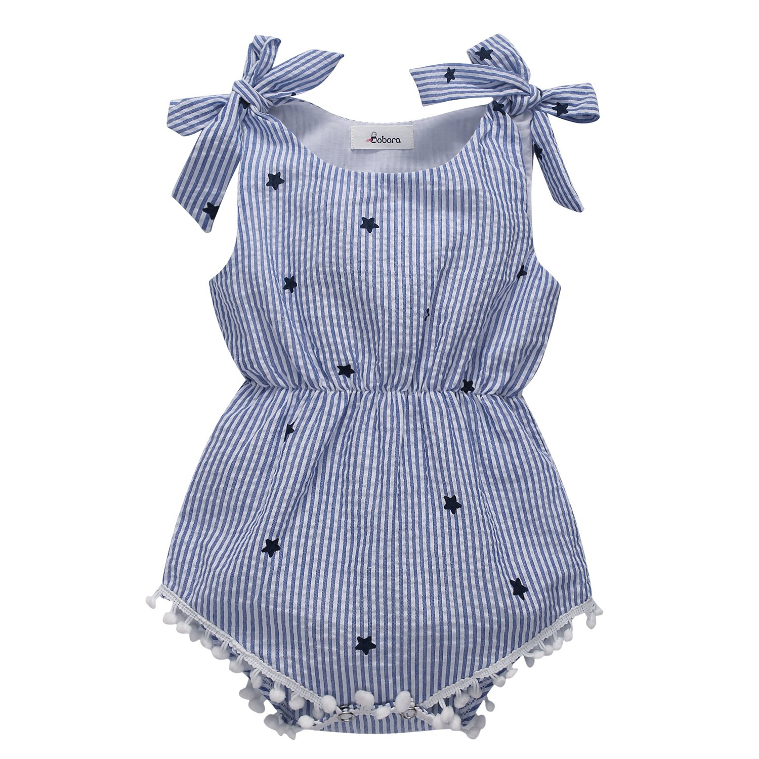 blue romper baby girl