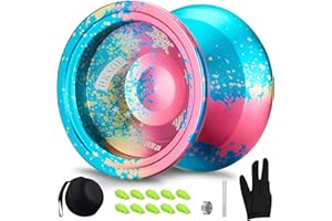HKSOD Yoyo Professional Responsive Yoyo for Kids Beginners, Unresponsive Professional Yoyos for Adult, Trick Yoyos for Advanced Players with Bearing Accessories+Removal Tool (Colorful)