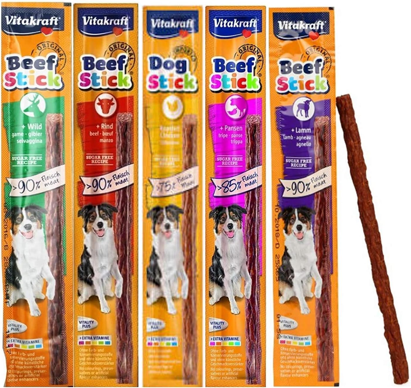 Vitakraft 10 STICK VARIETY PACK BEEF STICKS DOG TREATS BigaMart