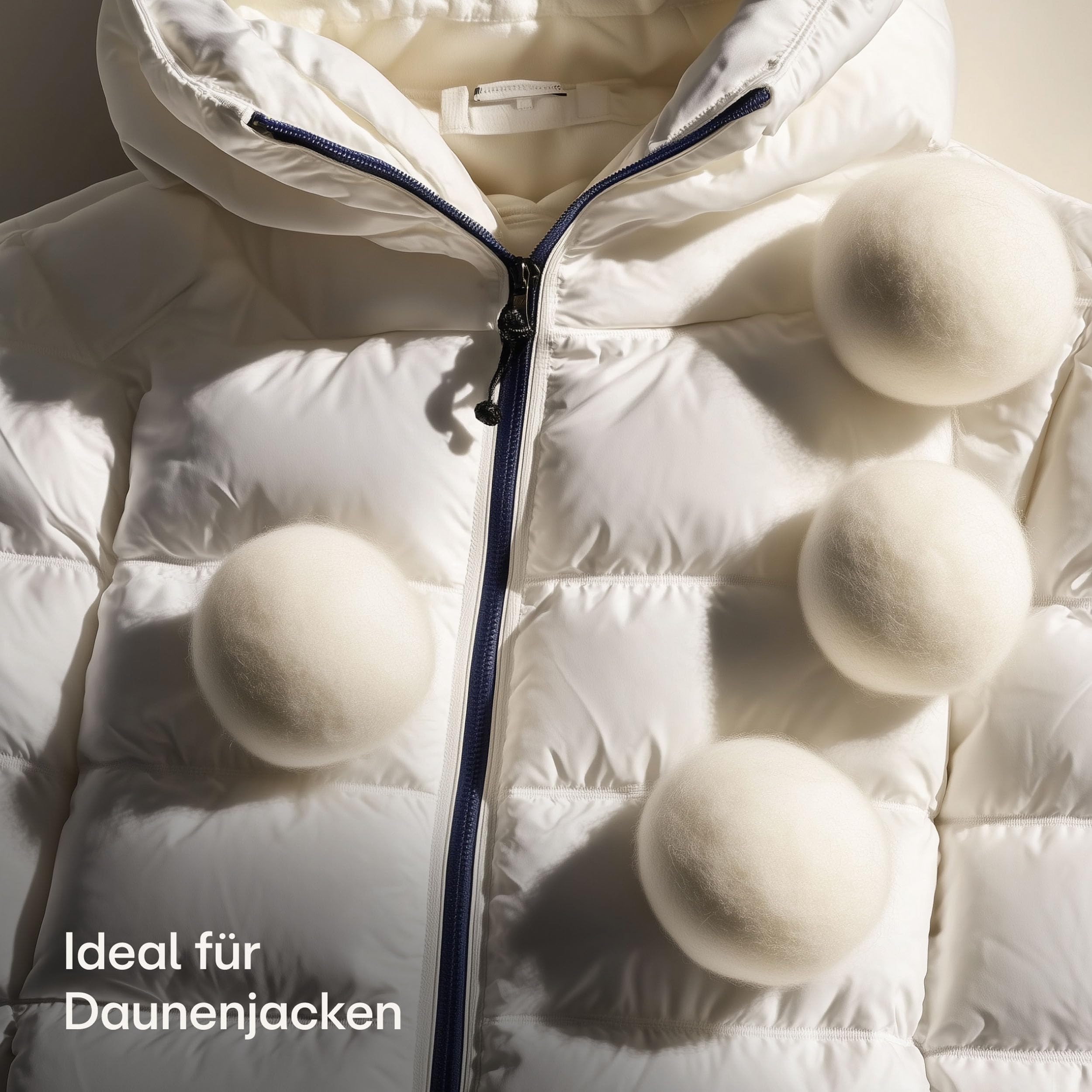 Praknu Trocknerbälle Wolle für Wäschetrockner 6er Set - Weiche, Flauschige Wäsche - 100% Öko Schafwolle - Energie sparen - Ideal für Daunen - Wool Dryer Balls aus Schafwolle 5