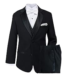 Spring Notion Big Boys' Tuxedo Set with Bow Tie and