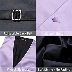Barry.Wang Mens Light Purple Formal Suit Vest