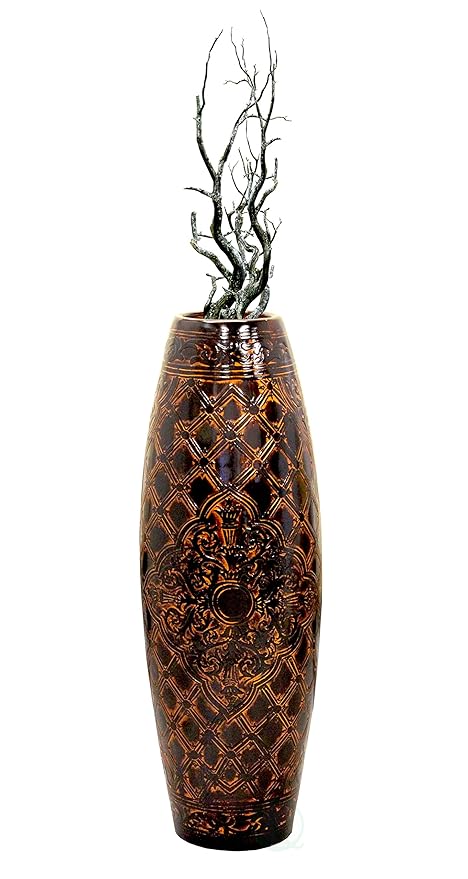 Buy Antique Style Brown Floor Vase 36 Tall Online At Low Prices