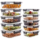 Wancilock 10 Pack Glass Meal Prep Containers with Lids, Reusable Airtight Leakproof Glass Lunch Bento Boxes, Freezer, Microwave Oven and Dishwasher Safe, Gray