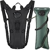 Outplea Tactical Hydration Pack Backpack with 3L Water Bladder for Men, Leakproof Military Rave Water Backpack for Running Hiking Cycling Jogging Festival