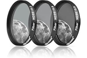 Alstar 2" Telescope Moon Filter ND96-0.9 ND96-0.6 ND96-0.3 Kit for Telescope Eyepiece Accessory Reduces Moon Glare and Enhanc