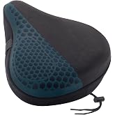 Zacro Wide Bike Seat Cushion - Honeycomb Gel Bike Seat Cover for Men &amp; Women Comfort, Extra Soft Padding Bicycle Saddle fit for Peloton, Spin Stationary Exercise, Mountain Road Cycling Bike