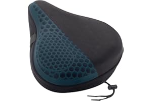 Zacro Wide Bike Seat Cushion - Honeycomb Gel Bike Seat Cover for Men & Women Comfort, Extra Soft Padding Bicycle Saddle fit for Peloton, Spin Stationary Exercise, Mountain Road Cycling Bike