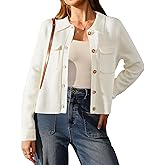 Arach&Cloz Women's Wool Blend Spring Fashion Button Down Cropped Cardigan Sweaters 2026