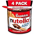 Nutella and Go Snack Packs, Chocolate Hazelnut Spread with Breadsticks, Perfect Bulk Snacks for Kids' Lunch Boxes, 1.8 oz, Pack of 4