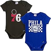 Gerber unisex-baby NBA Team 2 Pack Short Sleeve Onesie Bodysuits
