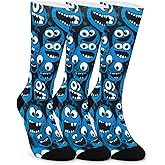 Magifuls Novelty Crew Socks for Unisex Wild Side with These Eye-Popping Prints 3 Pairs One Size