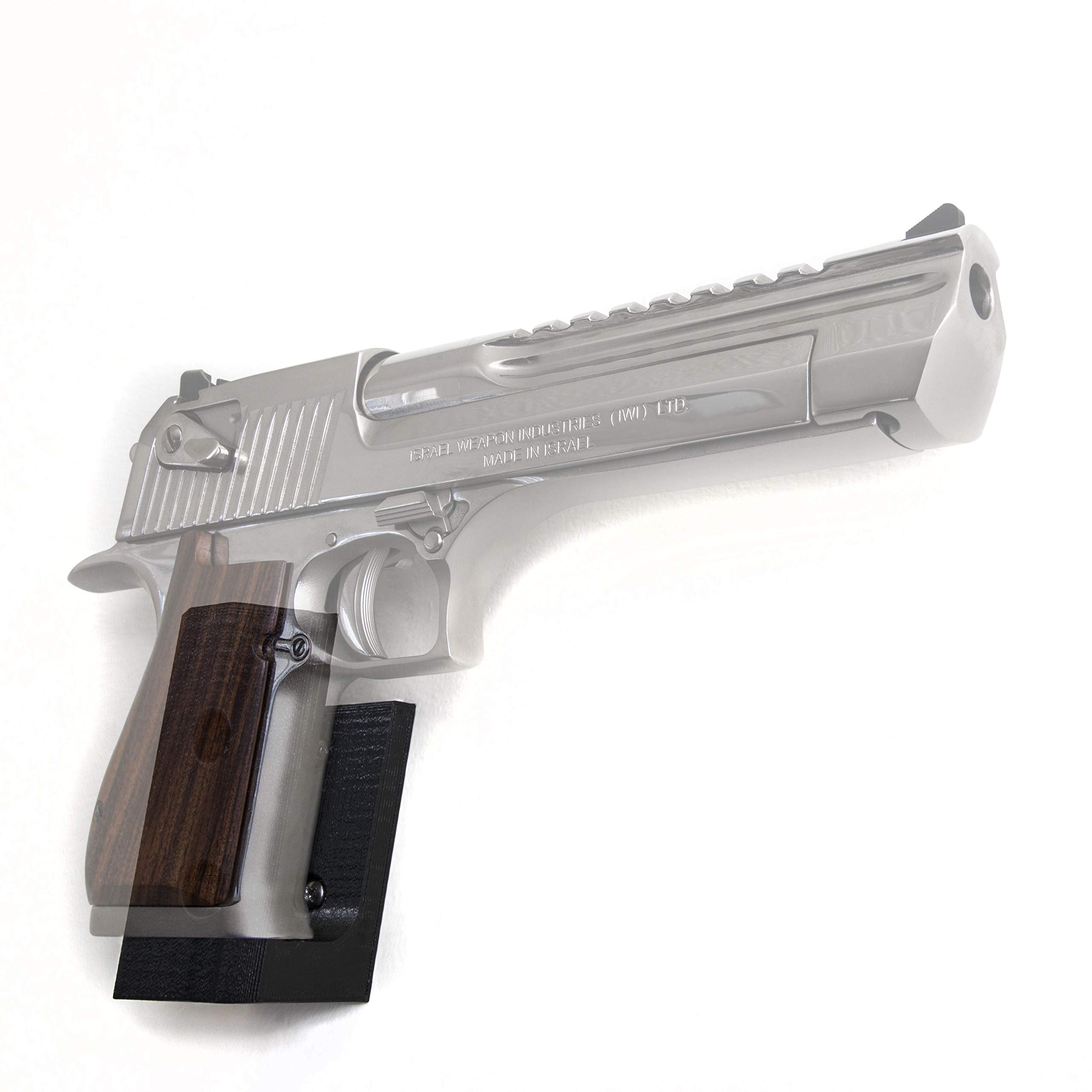 Monturas Spartan para pistola Desert Eagle | (El listado es solo para montaje) Sistema de organización de almacenamiento para exhibición de pared de pistola | Garaje de pared seguro para armas de perfil bajo | Solución de montaje en sala de armas | Hecho 