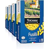 Tuscanini Authentic Italian Fusilli Pasta 16oz (4 Pack) Made with Premium Durum Wheat, Done in 13 Minutes