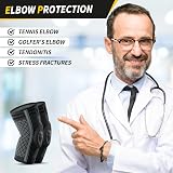 CAMBIVO Elbow Support 2 Pack with Gel Pad and Dual Stabilizers view 3