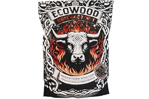 Don Bardo - Wood Smoker Chips - Apple, Cherry, Mesquite, Hickory & Oak. Can Be Used on Gas or Charcoal Grills. Smoke Wood Chips for Grilling, BBQ & Camping. 1.2 LB Bag (Cherry).