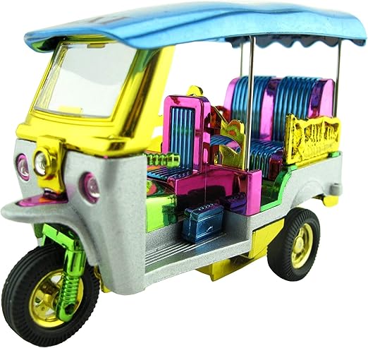Amazon.com: Land of Simple Treasures Thai Tuk Tuk Thailand Modelo Taxi Triciclo Ruedas de viento Coleccionable Vehículo de Coche: Home \u0026 Kitchen