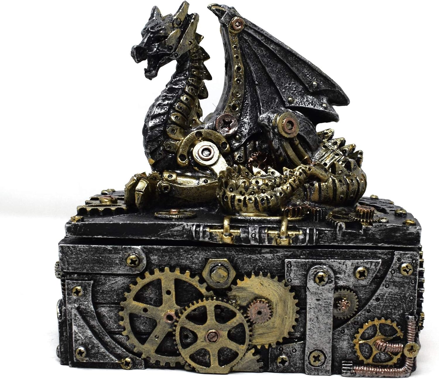 Flame - Caja metálica de dragón de Steampunk para joyería: Amazon.es: Hogar