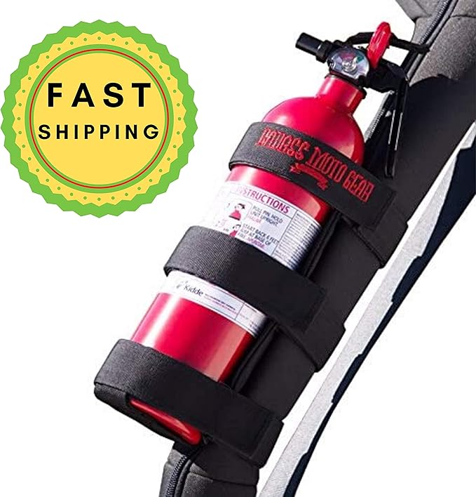 Badass Moto Jeep Fire Extinguisher Mount For Roll Bars Adjustable, Secure, Easy 1 Min. Install