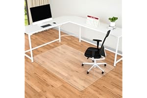 Amyracel Office Chair Mats for Hardwood Floors- 35" x 55" Desk Floor Mat for Hardwood Floors, Easy Glide Desk Chair Mat for Hard Floors, Clear Computer Chair Mat for Home Offices