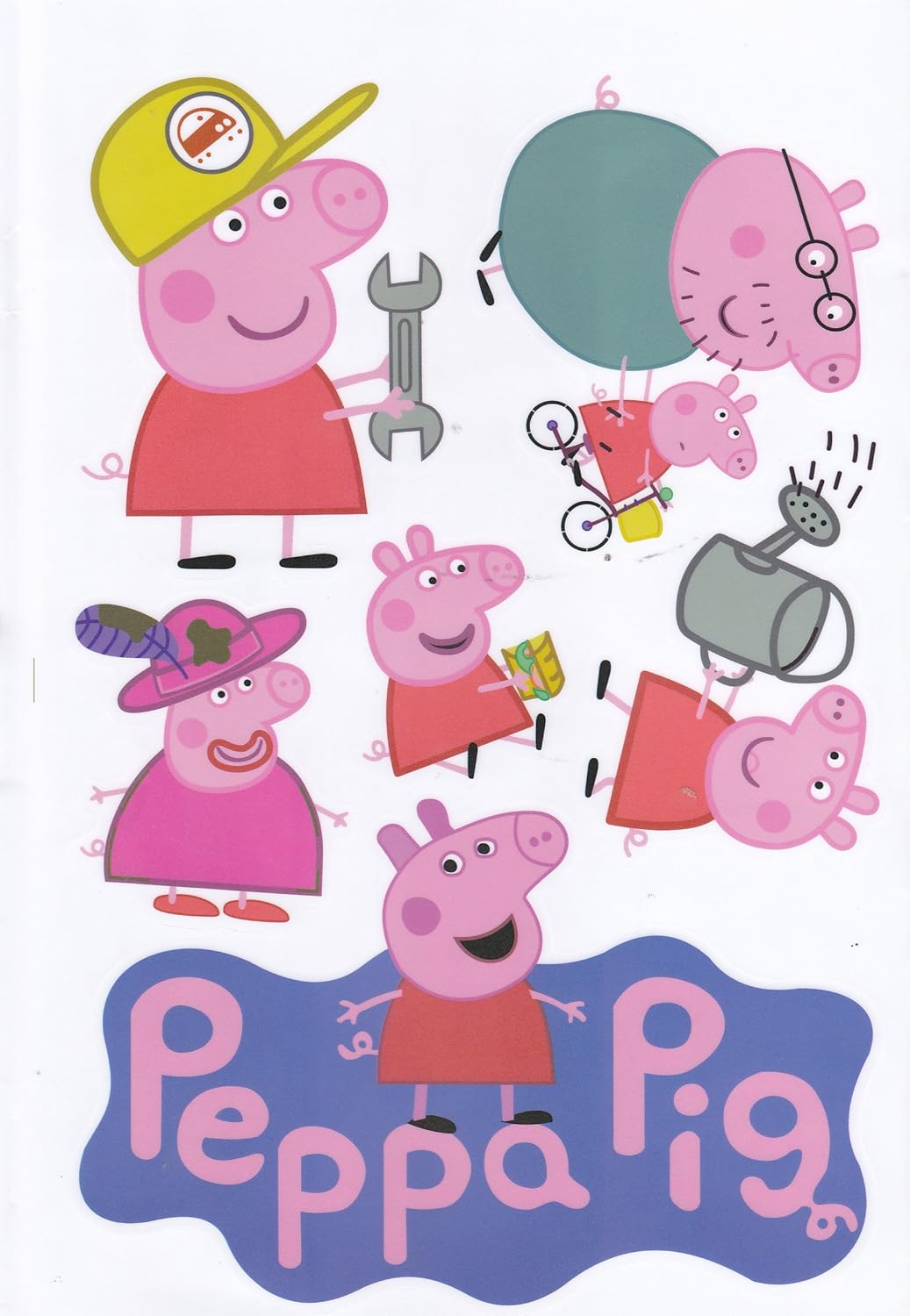 Peppa Pig y familia pegatinas decorativas para pared - ideal para ...