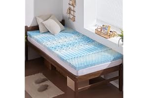 SINWEEK 2 Inch Memory Foam Mattress Topper Twin XL, Twin Extra Long Mattress Pads for College Dorm Single Bed, Pressure Relieve CertiPUR-US Certified, 39x80 Inches, Blue