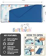 Soft Touch Toddler Nap Mat with Pillow & Blanket | 125cm Green Robot view 6