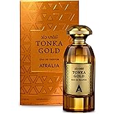 Atralia Tonka Gold Eau De Parfum Unisex 100Ml 3.4Oz - Luxurious and Long Lasting Fragrance With Top Notes Of Cognac, Cinnamon and Plum