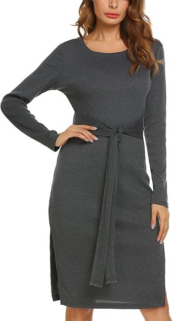 sweater dress with side slits