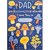 Graphique Mushroom Dad Handmade Card, Happy Father’s Day Card for Dad, 5" x 7"