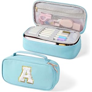 YOOLIFE Initial Bag, Personalized Birthday Gifts, Blue (A)