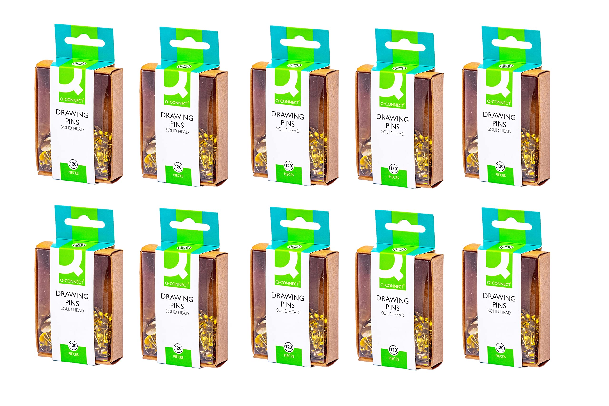 Q-Connect Drawing Pin Solid Head 10x120 (Pack of 1200)