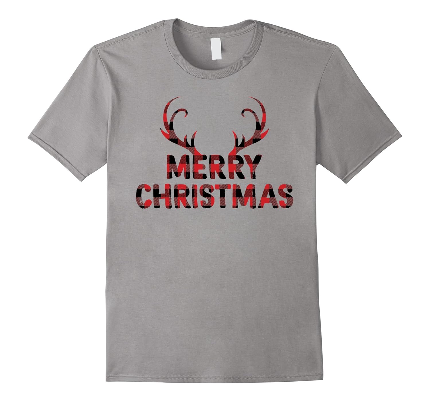 Merry Christmas Buffalo Lumberjack Plaid Deer Antler Shirt-ANZ