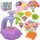 Fabric Flower Bouquets Toys - Kids DIY Arts and Crafts Kit,Creative Birthday Gifts for Girls Ages 4 5 6 7 8+ Build Your Own Flowers,Preschool Education Activities & Entertainment Flower Toys (Purple)
