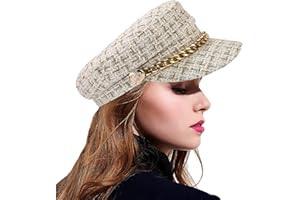 UTOWO Women Tweed-Plaid-Newsboy Fiddler Cap Classic Cabbie-Berets Hat Winter Fashion Teens Adjustable 55-57CM