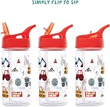 Polar Gear Kids Water Bottle 400ml Red with Straw Carry Handle view 6