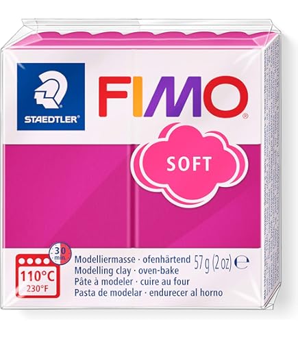 STAEDTLER FIMO Effect Polymer Clay - Metallic Silver (81), 56g Block, Oven-Bake Modelling & Moulding