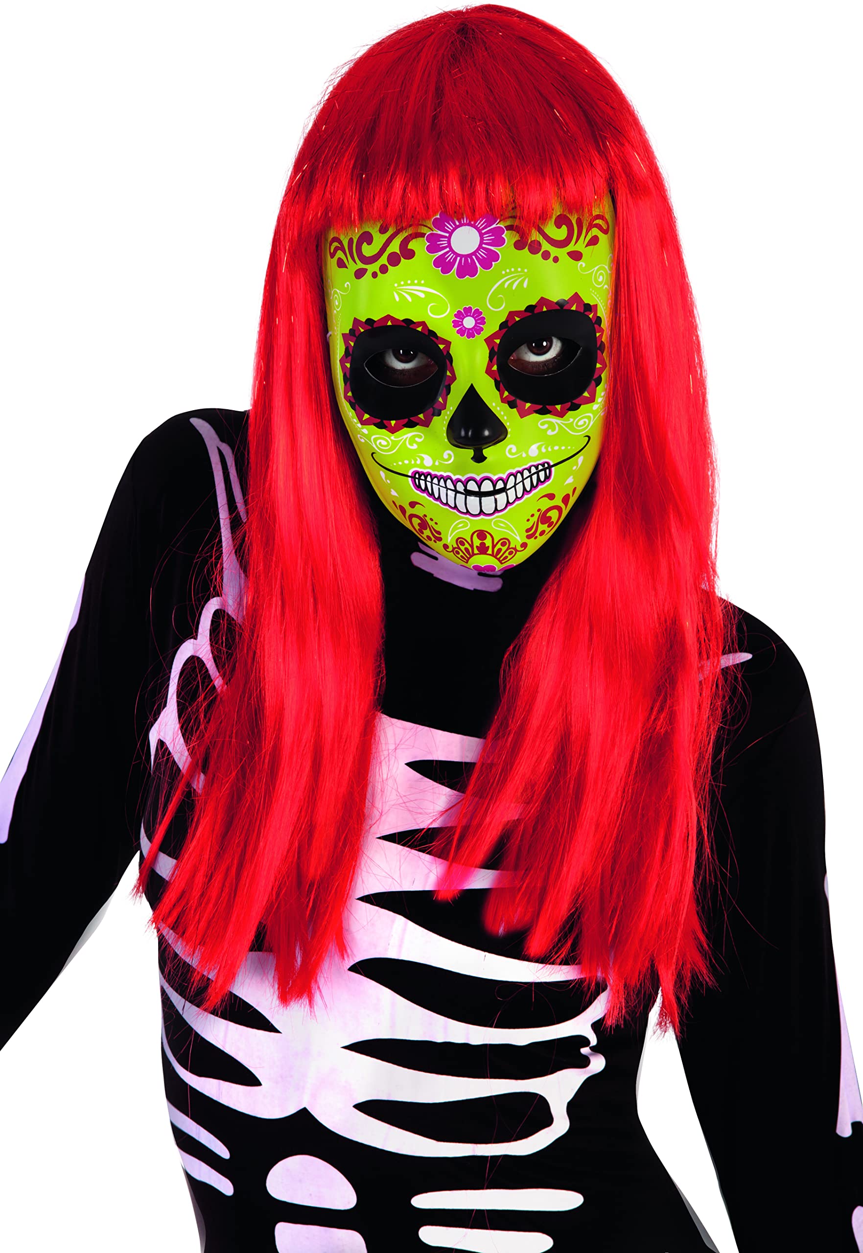 Rubies El Dia de los Muertos - Katrina Flower Skull Mask, One Size Spain S3187