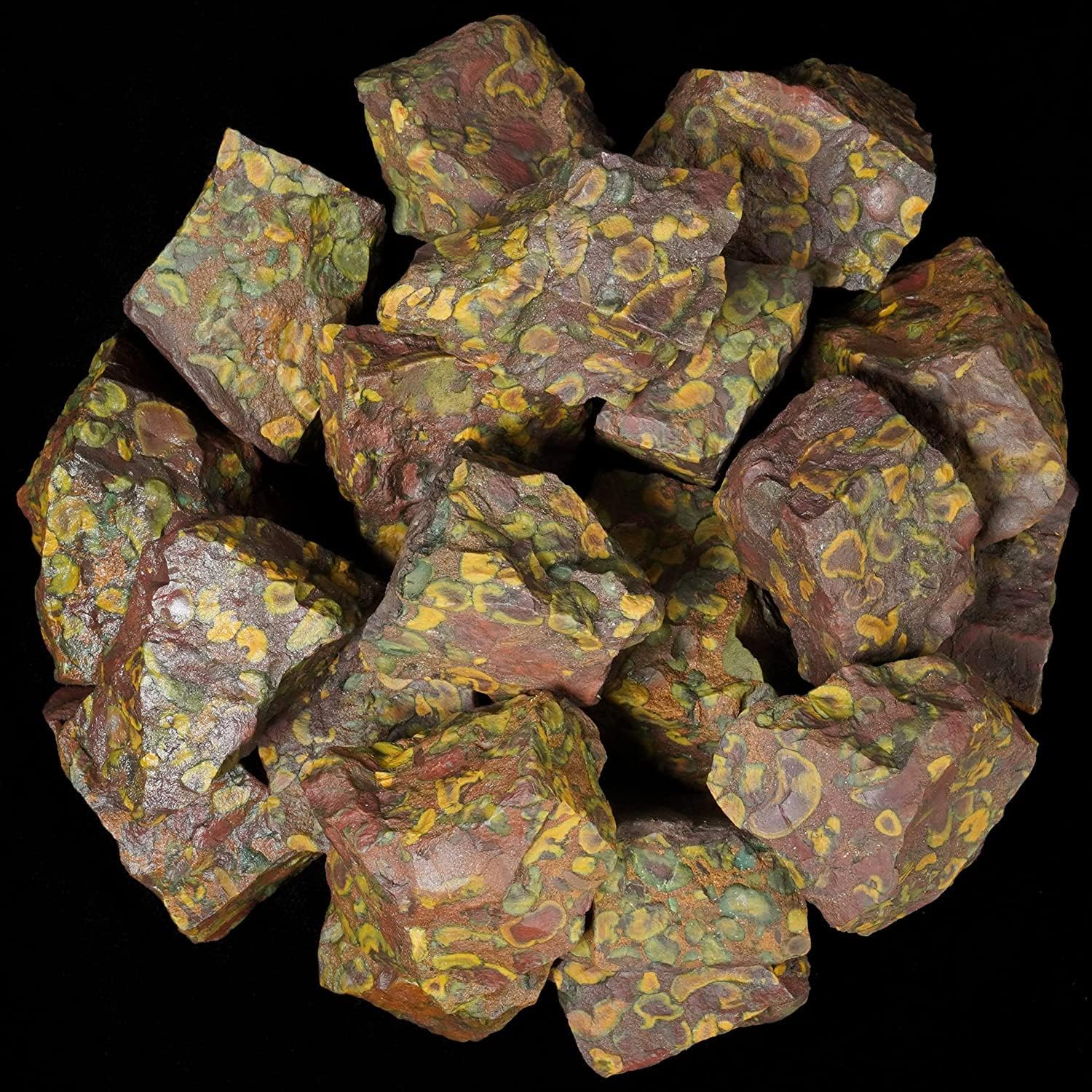 Indoor Fountains & Accessories - ZAICUS Fruit Jasper Raw Stones, Rough Gemstones and Crystals, Tumbling Bulk, Jewelry Making, Polishing, Cabbing, Lapidary, Fountain Rocks, Decoration, Wire Wrapping, Gem Mining, Reiki Healing 1 lb