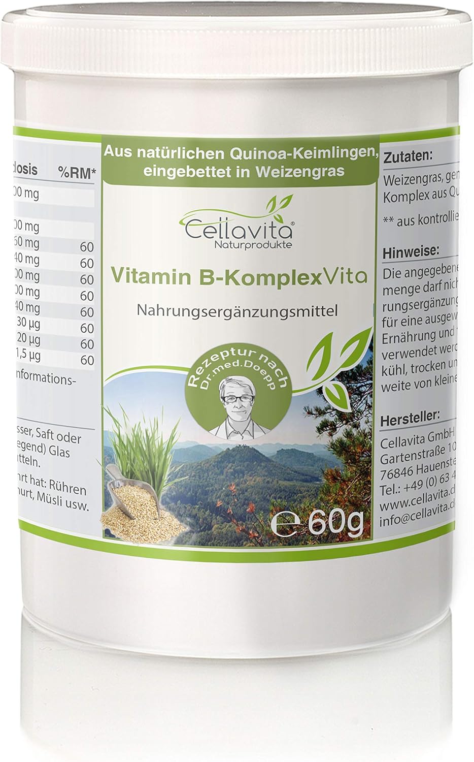 CELLAVITA Vitamin BKomplex Vita natürliche QuinoaKeimlinge