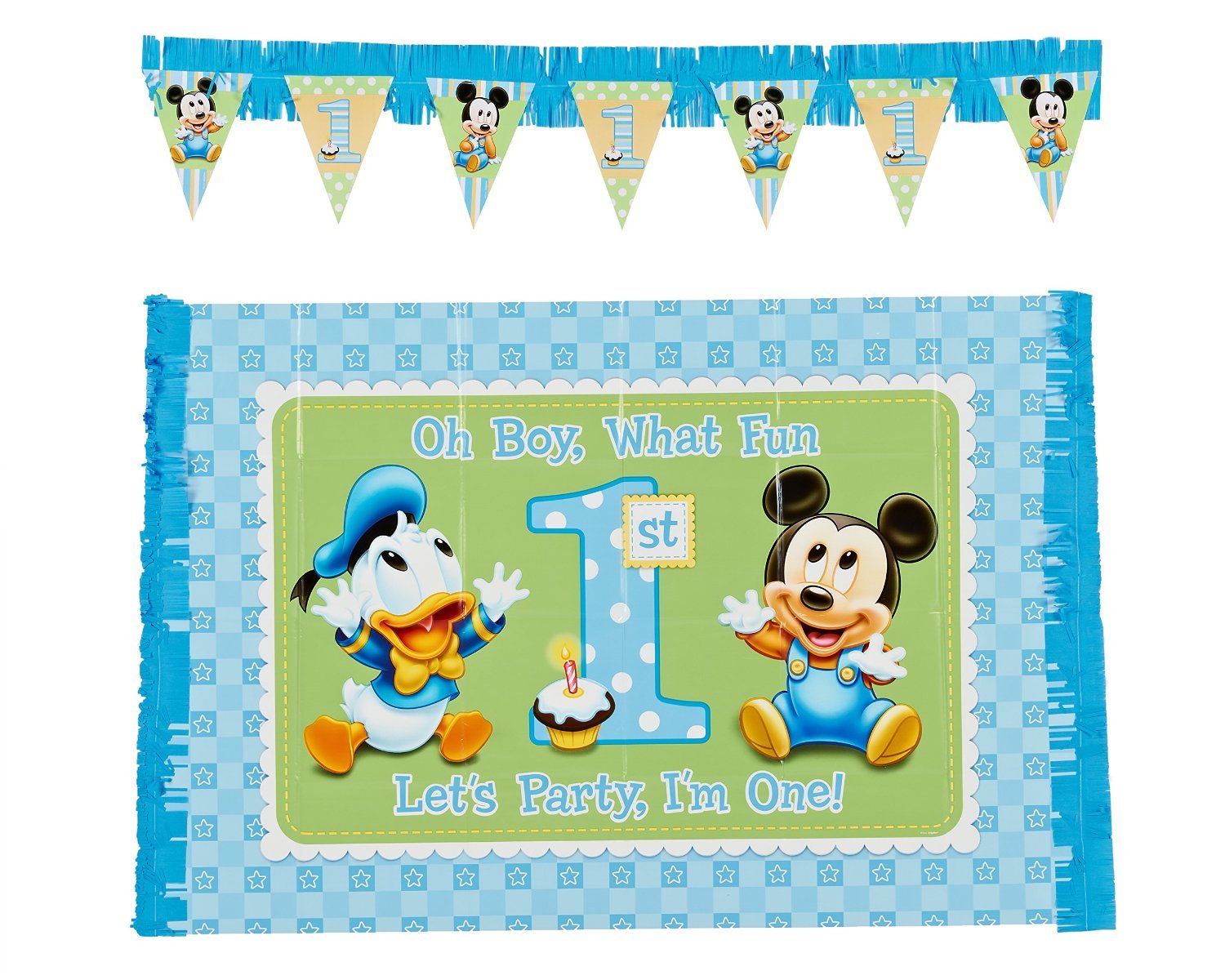 Baby Mickey Mouse 1st Birthday High Chair Decoration Kit Amazon Co