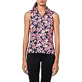 Stella Parker Women's Quarter Zip Tennis-Golf Polo Top-UPF+, Quick Dry, Moisture Wicking