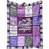 Flpoxzd Daughter Gifts from Mom, Dad, Daughter Blanket, Valentines Day Birthday Gift for Daughters, Daughters Birthday Gift Adult, to My Daughters Blanket 60”x50” Inches
