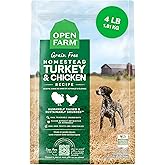 Open Farm, Grain-Free Dry Dog Food, Complete & Balanced Kibble, Sustainably & Ethically Sourced Ingredients, Non-GMO Veggies & Superfoods to Support Overall Health, Turkey and Chicken Recipe, 4lb Bag