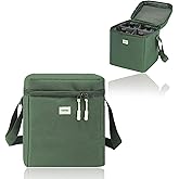 Fulvitaly Small 1LB Propane Tank Storage Bag, Mini Fuel Cylinder Carry Bags for 4-Pack Propane Tanks 16 OZ, Portable Refillable Small Camping Propane Gas Bottle Canister Case with Padding, Bag Only