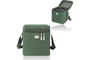 Fulvitaly Small 1LB Propane Tank Storage Bag, Mini Fuel ​Cylinder Carry Bags for 4-Pack ​Propane Tanks 16 OZ, Portable Refillable Small Camping Propane Gas Bottle Canister Case with Padding, Bag Only