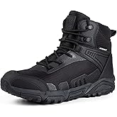 FREE SOLDIER Men's Waterproof Tactical Work Boots Lightweight Comfortable Combat Hiking Boots