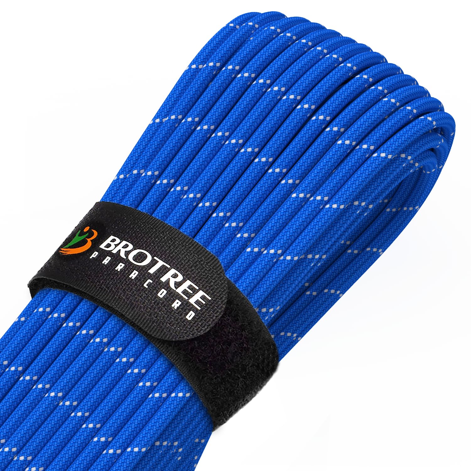 Brotree Paracord 4mm 30M 9 Strands 100% Nylon Rope Type 3 Parachute Cord for Outdoor, Bracelet, DIY - 280kg Breaking Load (Reflective Dark Blue)
